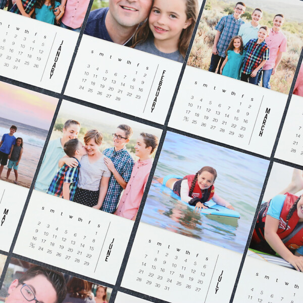 Small personalized calendars with photo on each month