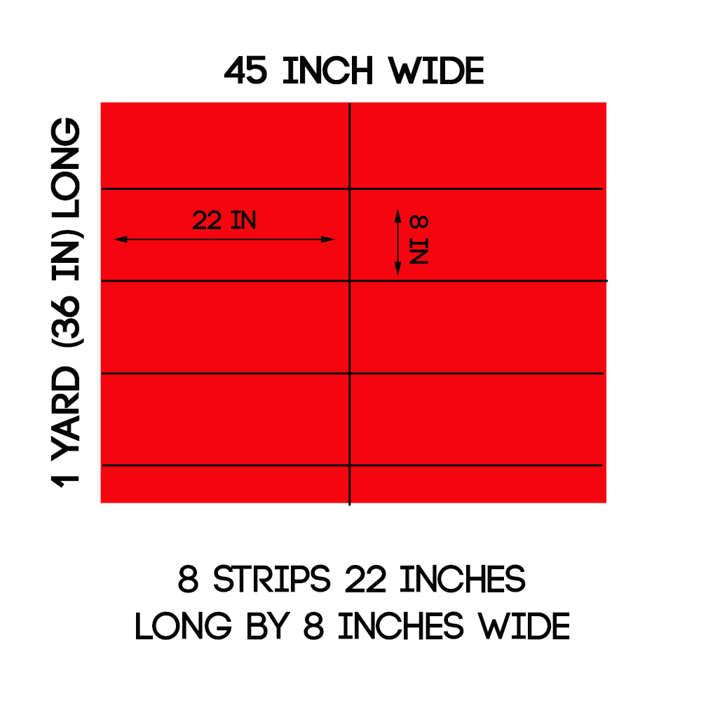 Cutting diagram for cookie mix fabric sacks
