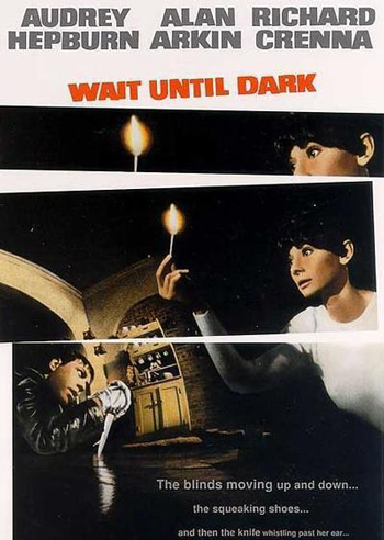 Movie cover for Wait Until Dark: woman holding lit match