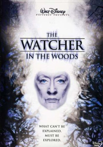 Movie cover for The Watcher in the Woods: woman\'s face floating
