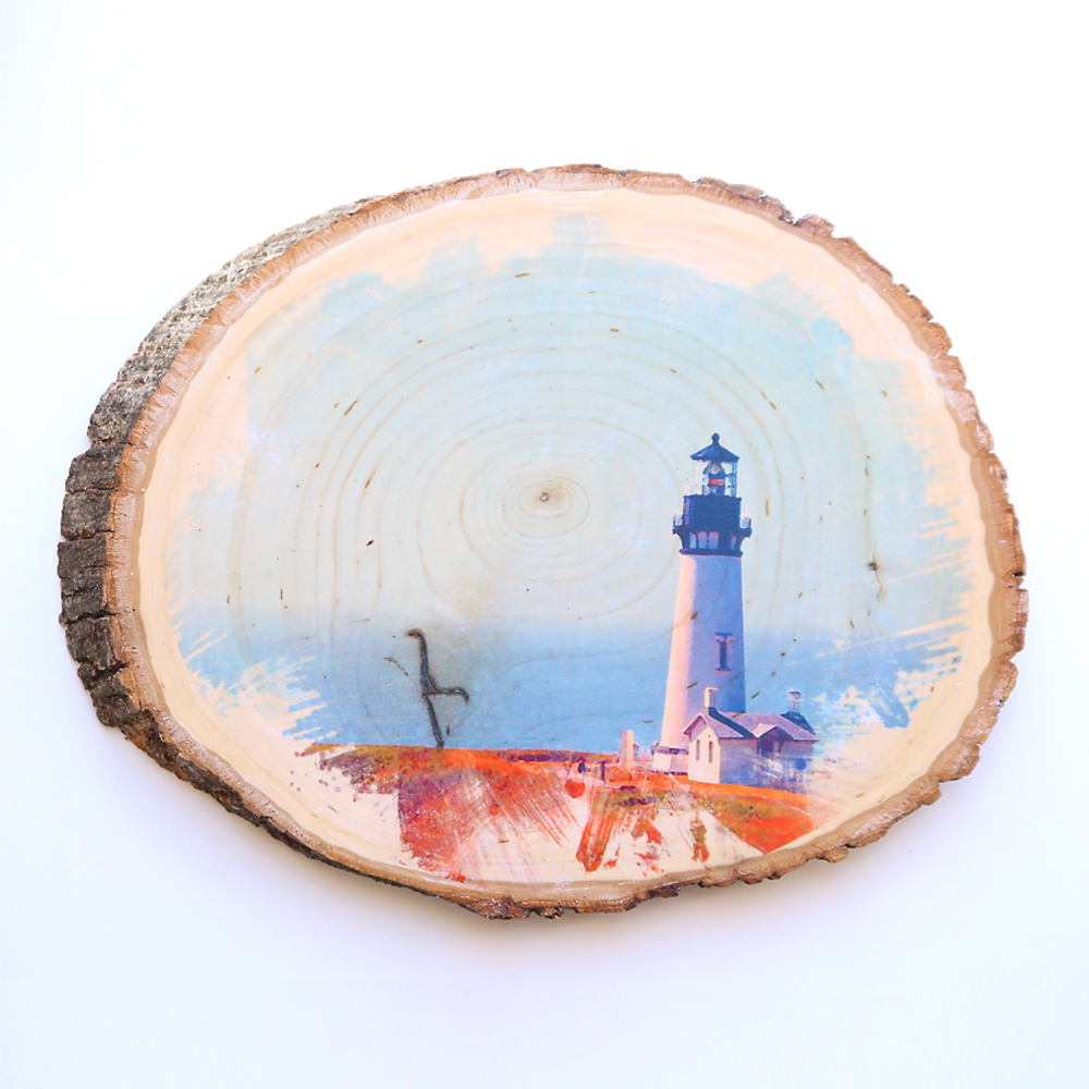 Wood slice photo transfer