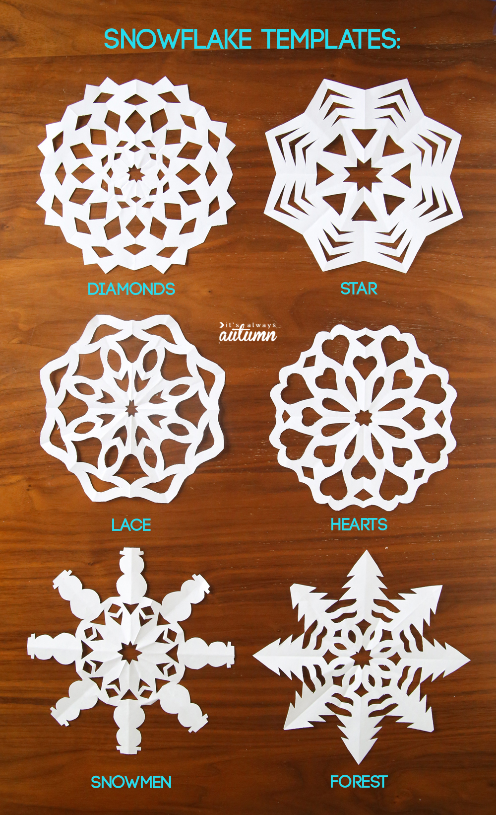 Choose Your Size Snowflake Stencil