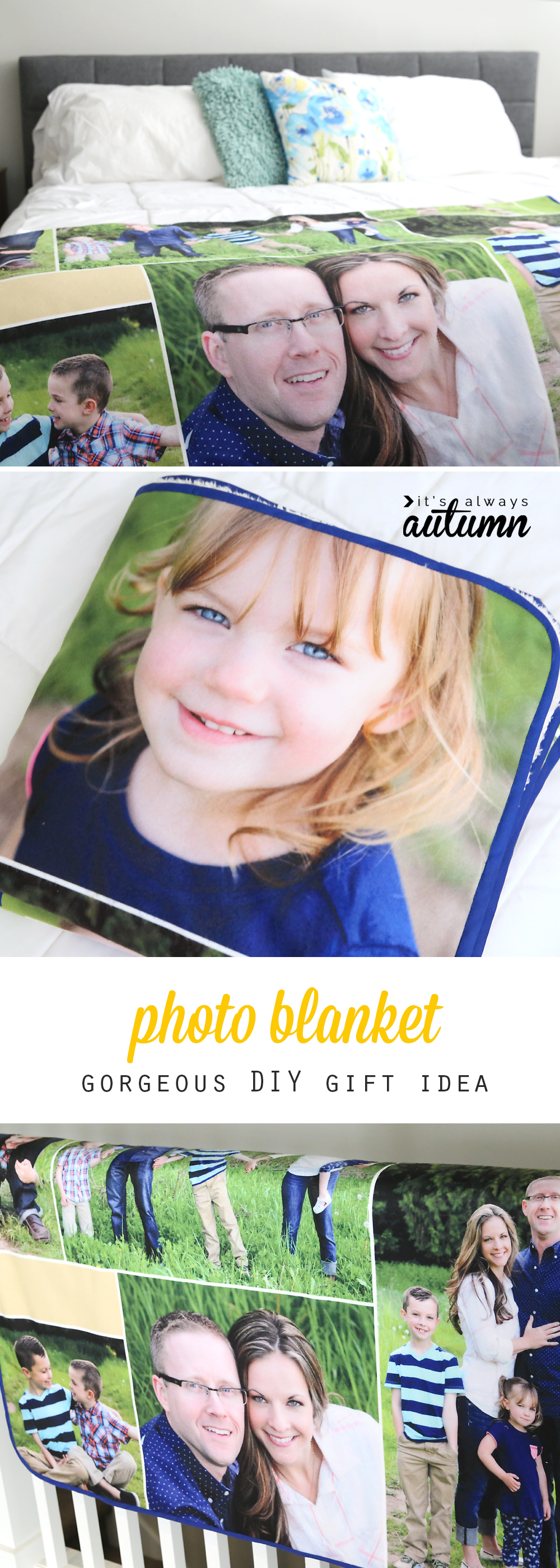 how to make a photo collage blanket diy gift idea it s always autumn
