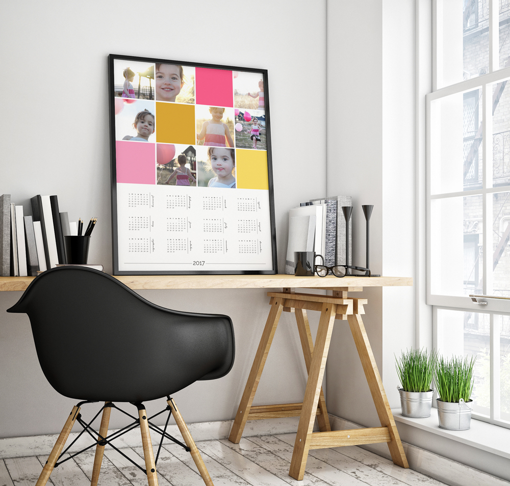 make a personalized photo wall calendar photoshop elements