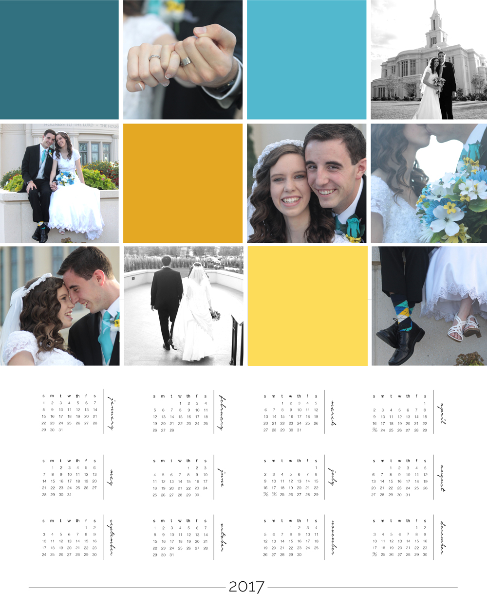 personalized photo calendar template