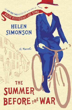 The Summer Before the War book cover, with woman on a bicycle