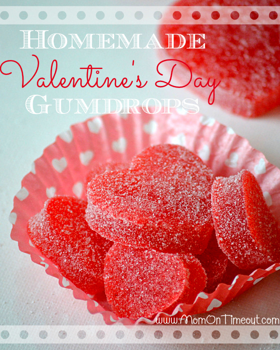 Homemade Valentine\'s Day gumdrops