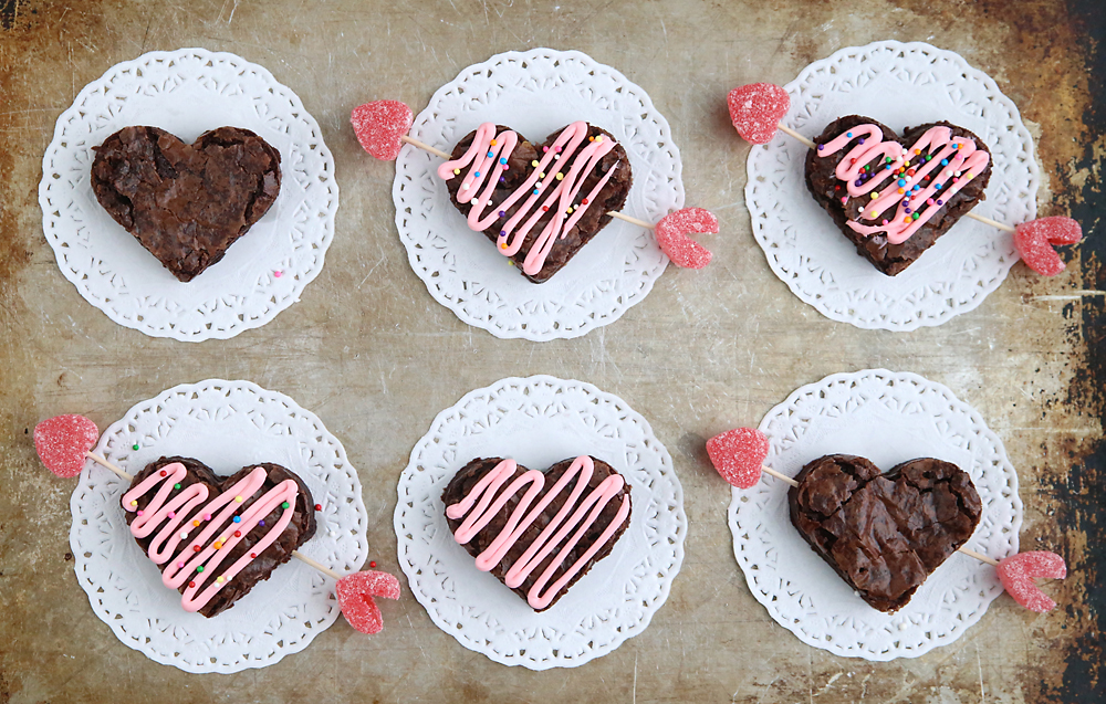 Shot through the heart Brownies for valentines day