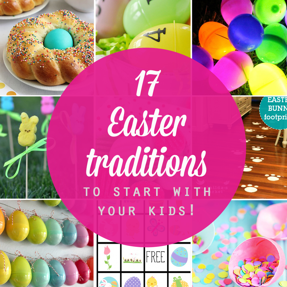 Collage of Easter tradition ideas