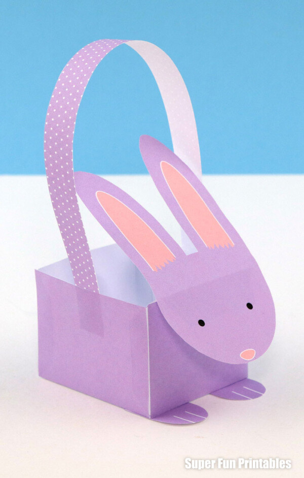 Printable paper bunny basket