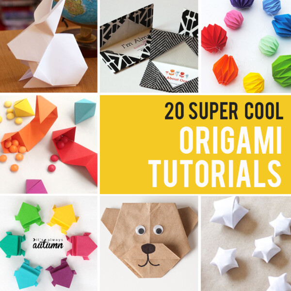 20 fun, easy, cool origami tutorials for kids and adults.