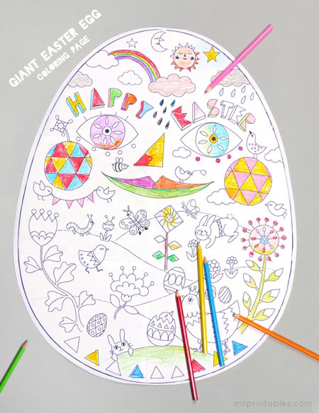 Easter egg coloring page