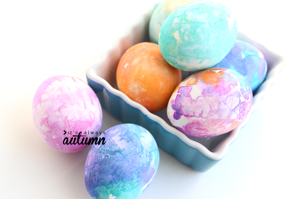 Beautiful floral Easter eggs {using tattoo paper} - It's Always Autumn