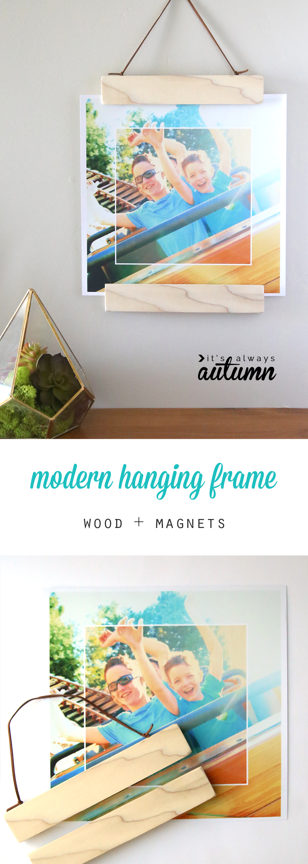 DIY modern wood photo frame