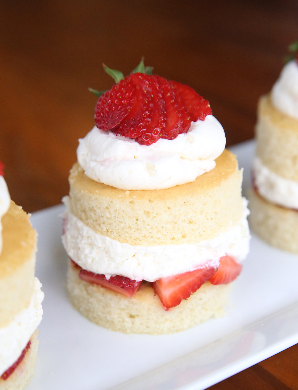 Strawberry shortcake on a plate