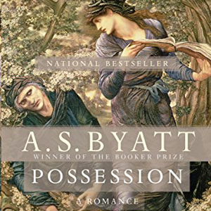 Possession book cover, man and woman in a garden