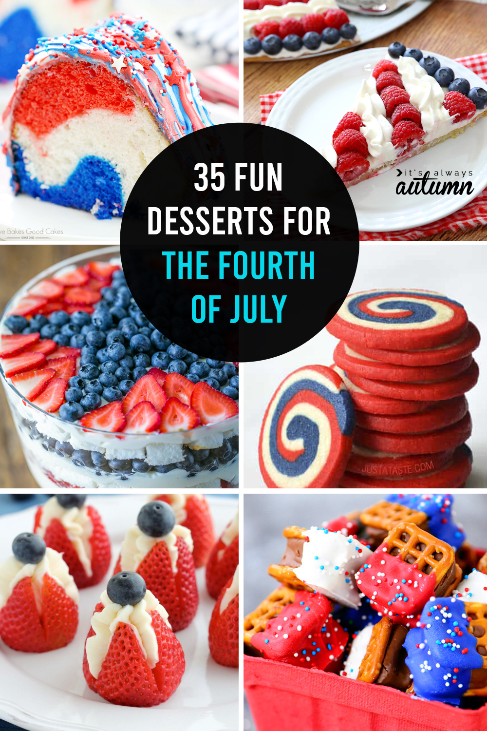 35 red, white and blue desserts for the 4th of July!