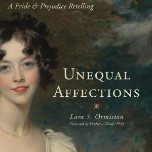 Unequal Affections book cover, with woman in regency dress