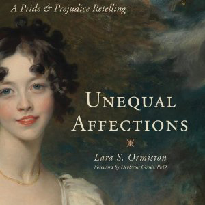 Unequal Affections book cover, with woman in regency dress