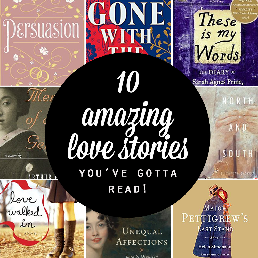 Collage of book covers for love stories