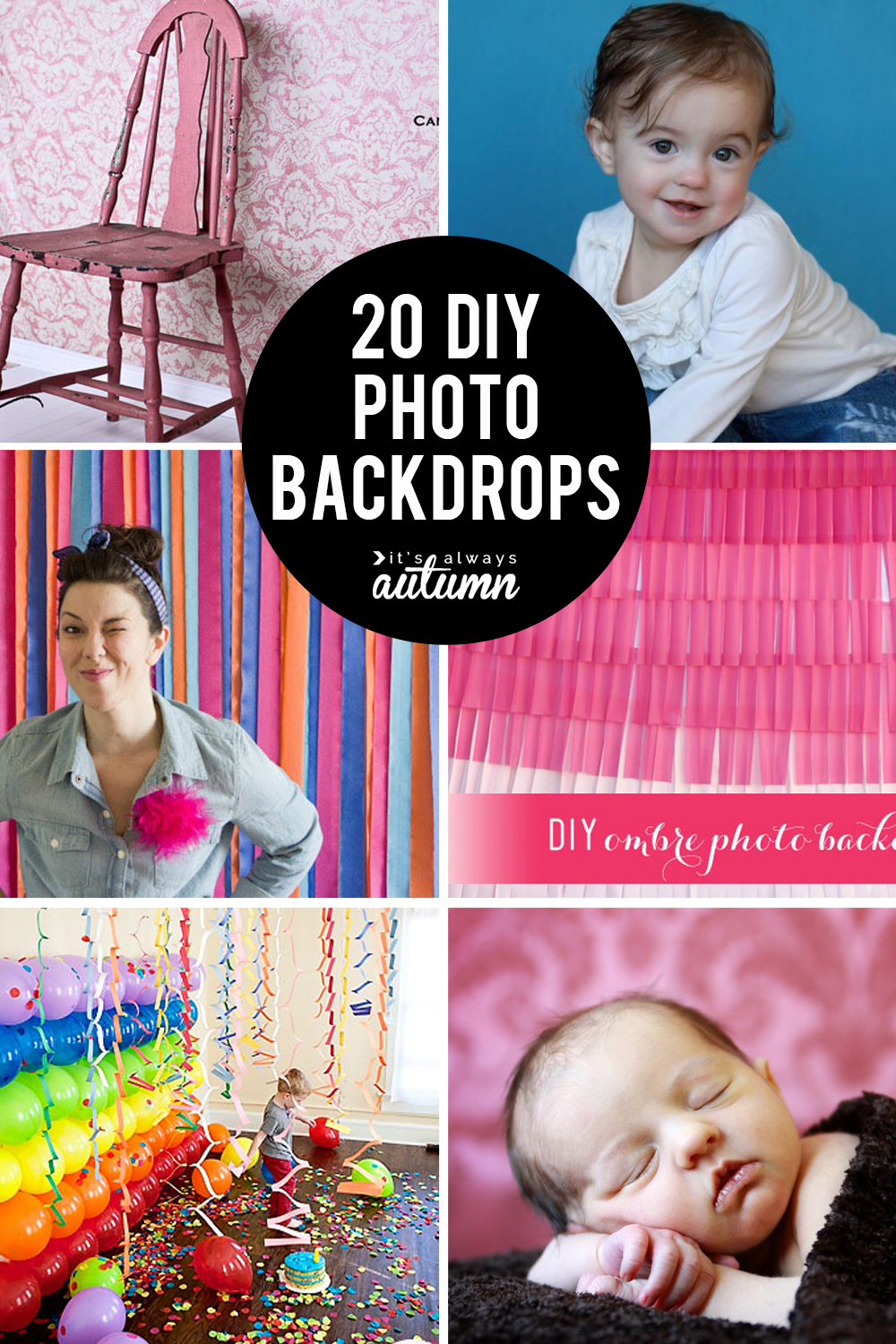 20 fabulous DIY photo backdrops.