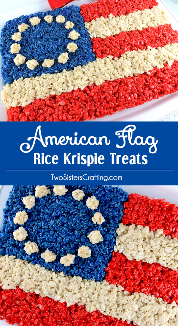 Rice Krispie treats in the shape of an American flag