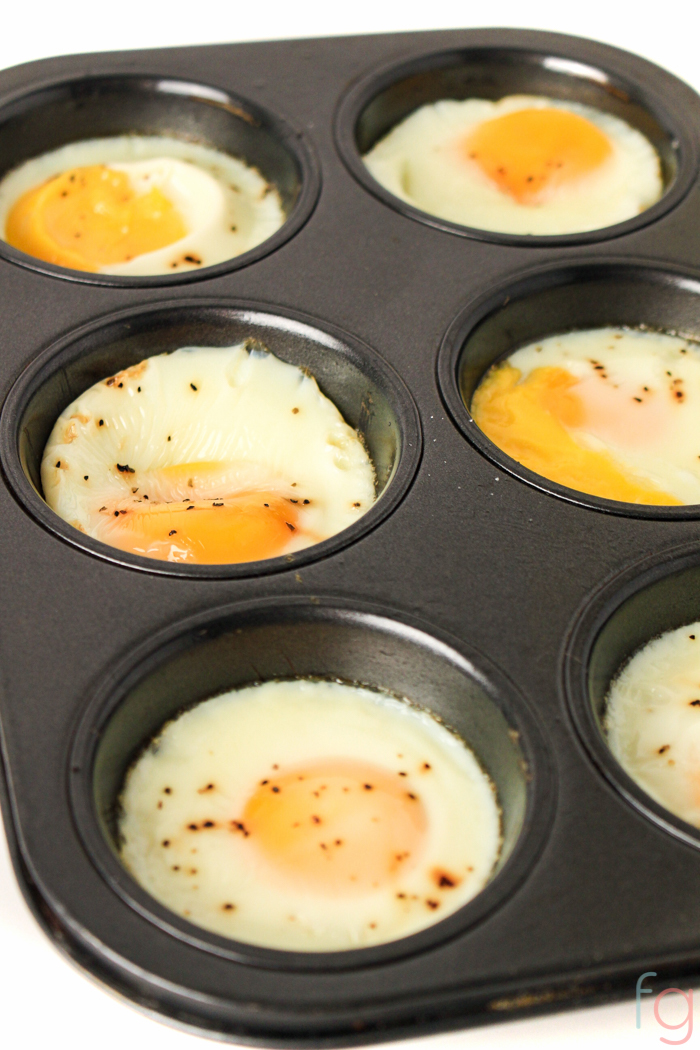 Eggs baked in a muffin tin