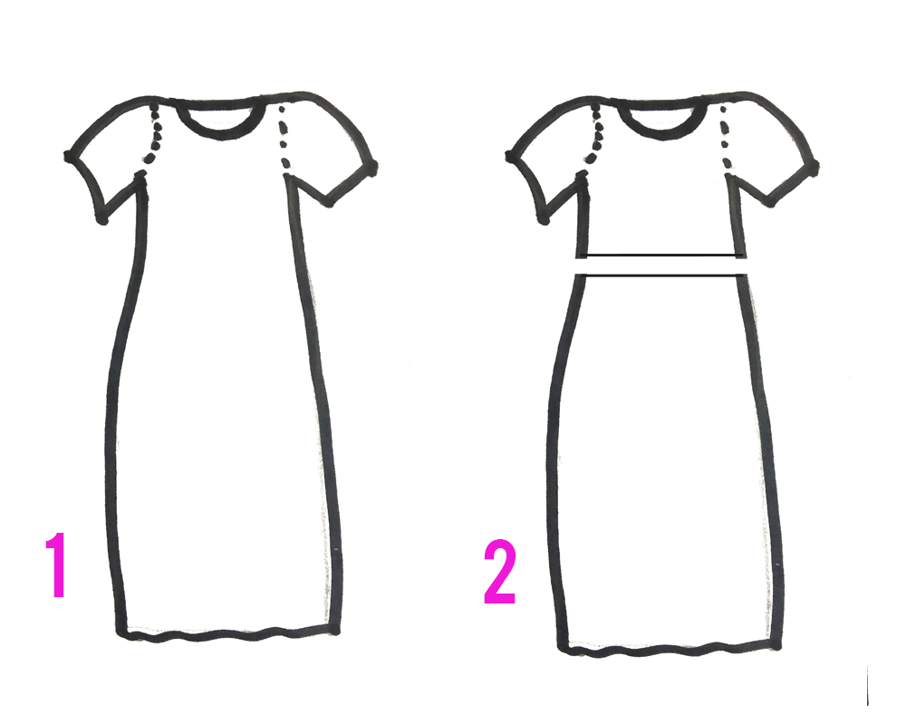 Diagram of a dress