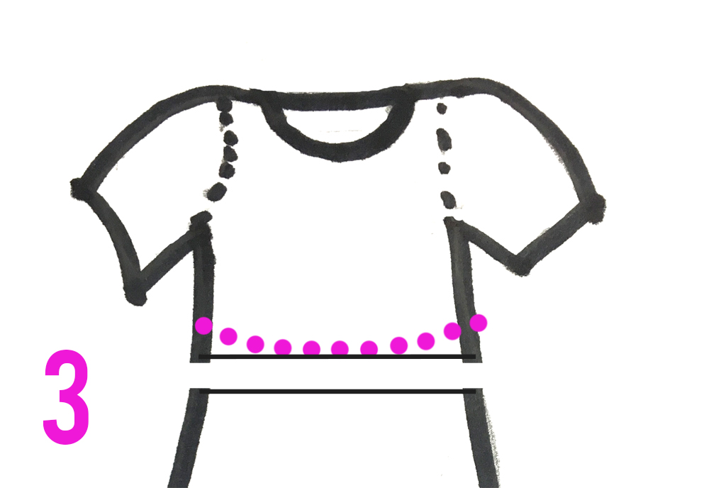 Drawing of a dress top