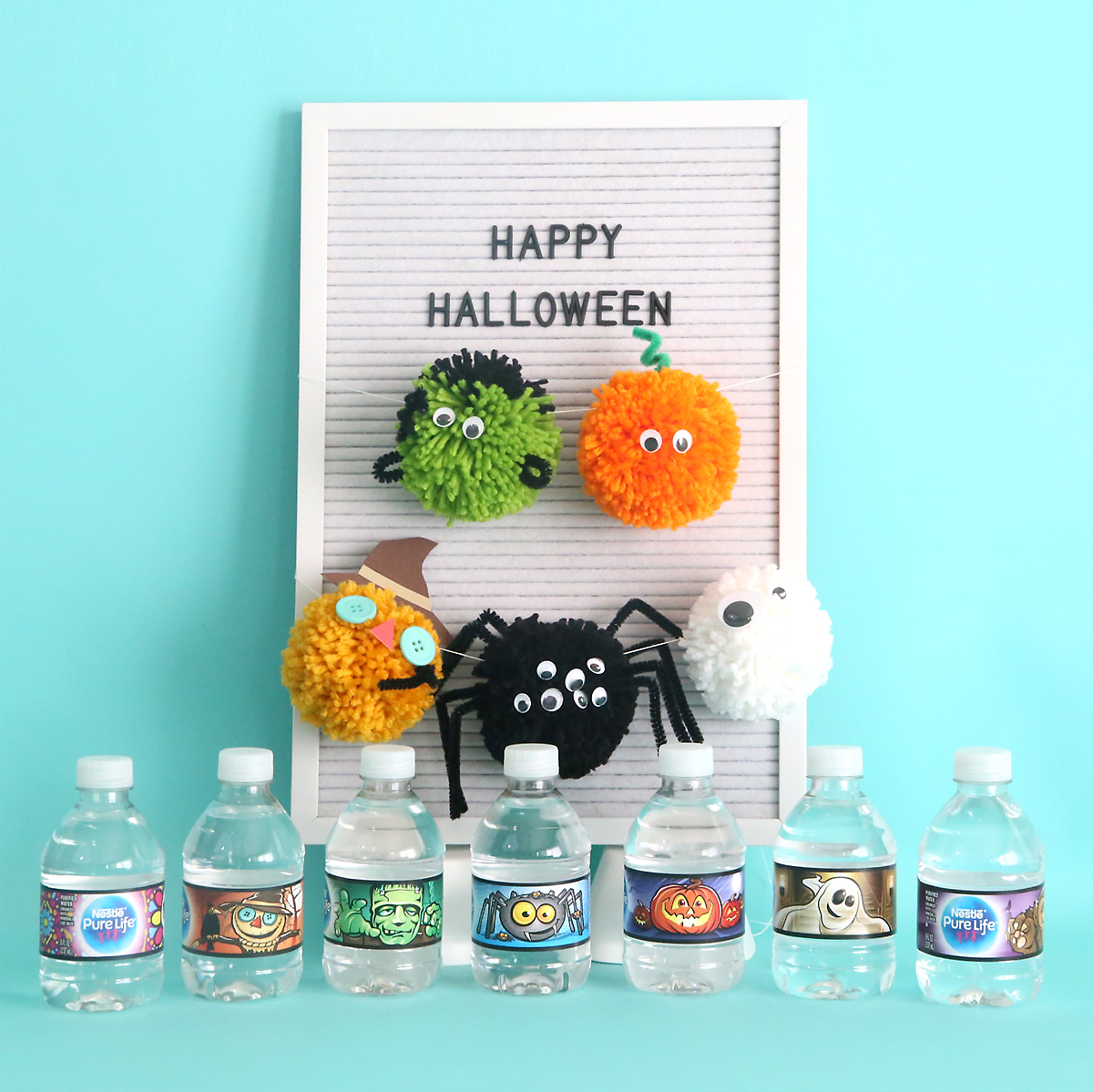 Halloween pom poms