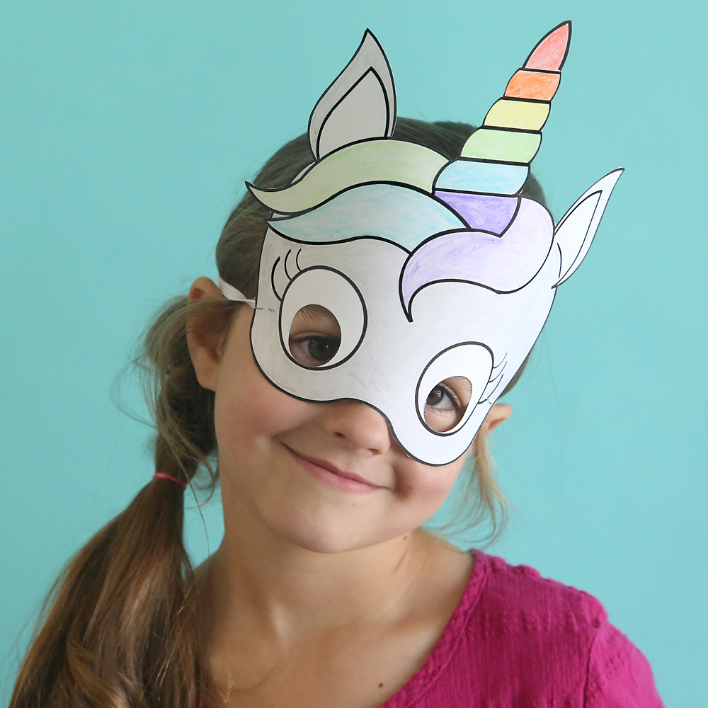 Unicorn Masks To Print And Color Free Printable Its Always Autumn