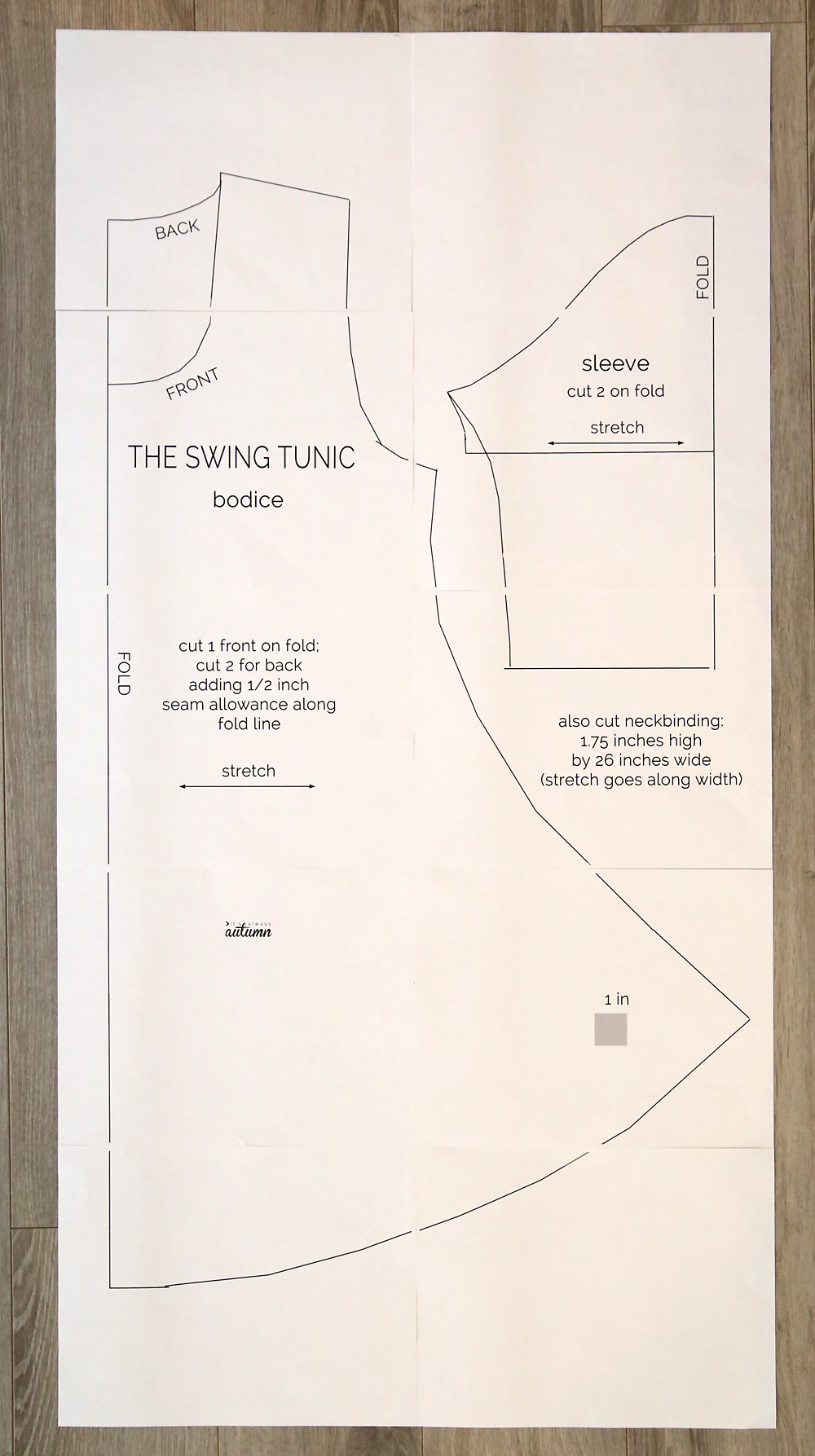 free swing tunic sewing pattern perfect for leggings! - It's Always Autumn