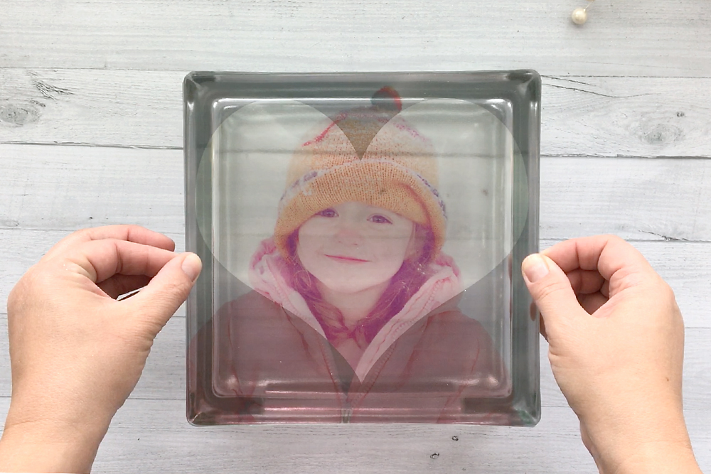 Super easy way to make your own glass pictures! Glass photo block DIY tutorial.