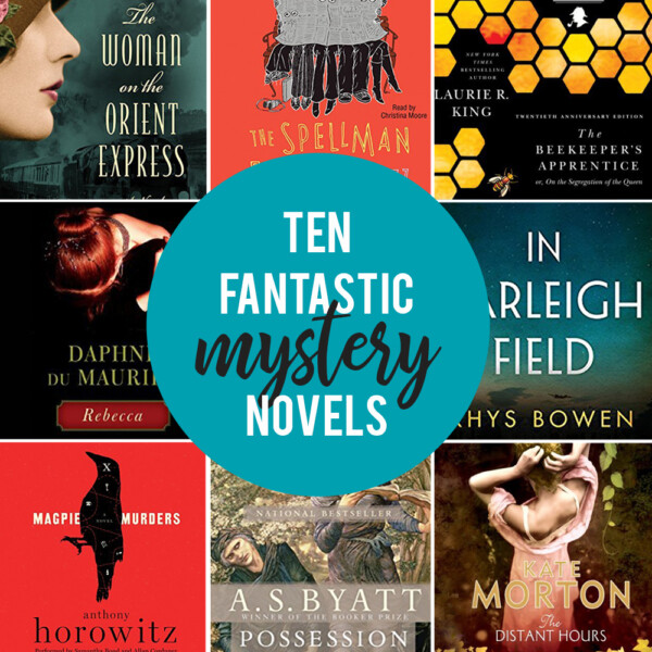 Collage of Mystery novels book covers