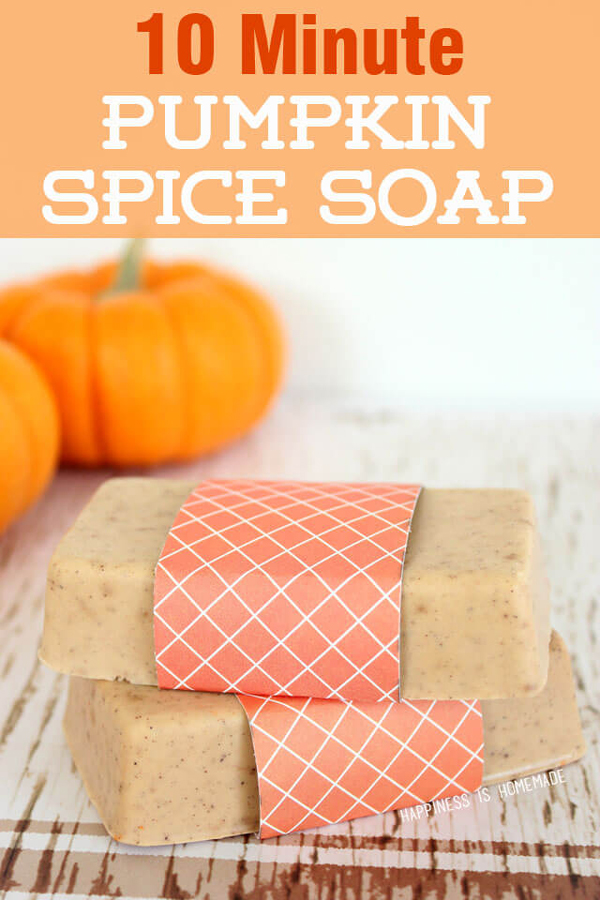 Homemade 10 minute pumpkin spice soap