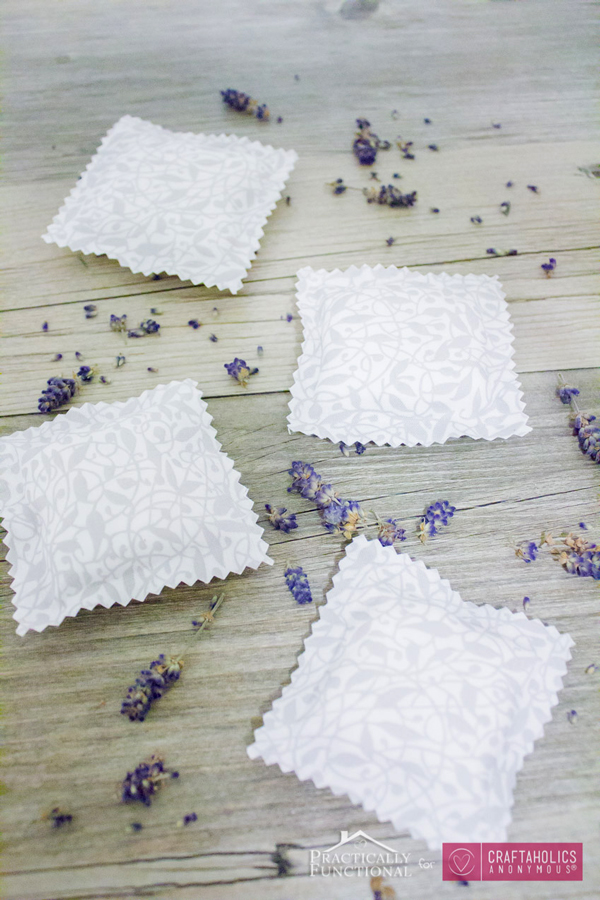 Homemade potpourri sachets