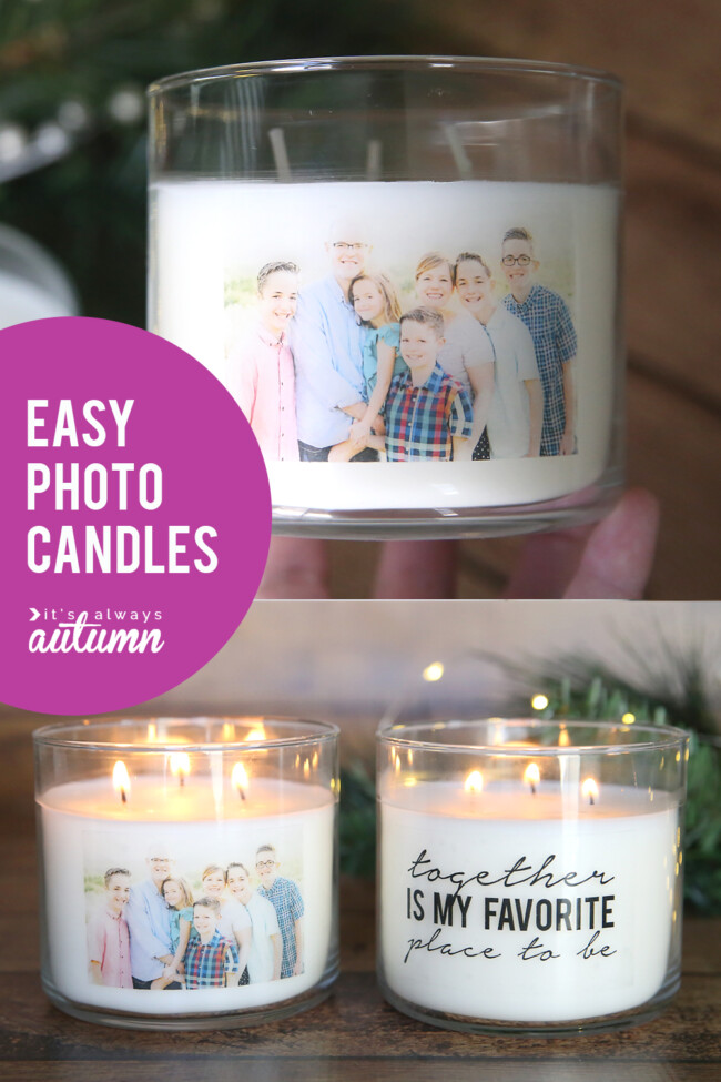 How to Make Personalized Photo Candles It's Always Autumn