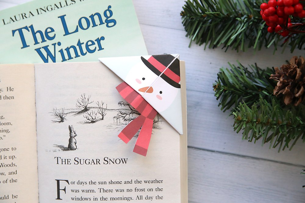 Snowman corner bookmark