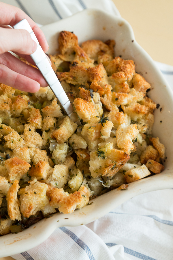 Thanksgiving side dishes you can make ahead: stuffing.