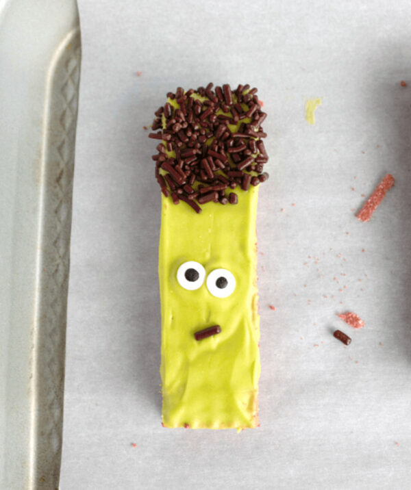 Sugar Wafer Frankenstein cookies.