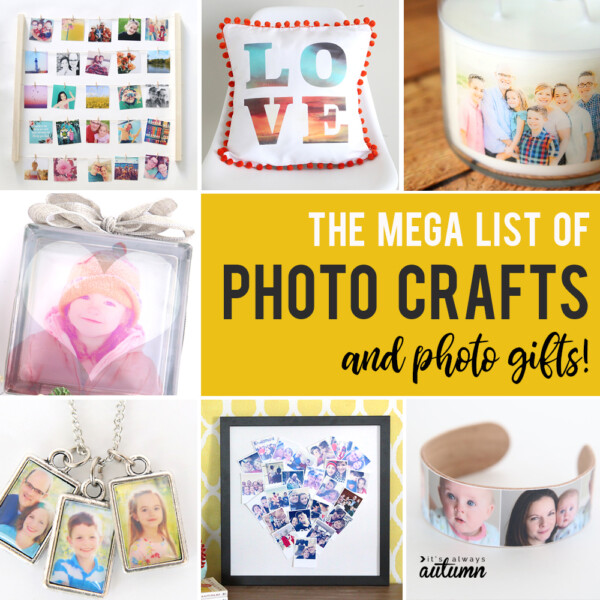 This is the best list of DIY photo crafts and photo gifts! Over 40 ideas for photo projects you can make.