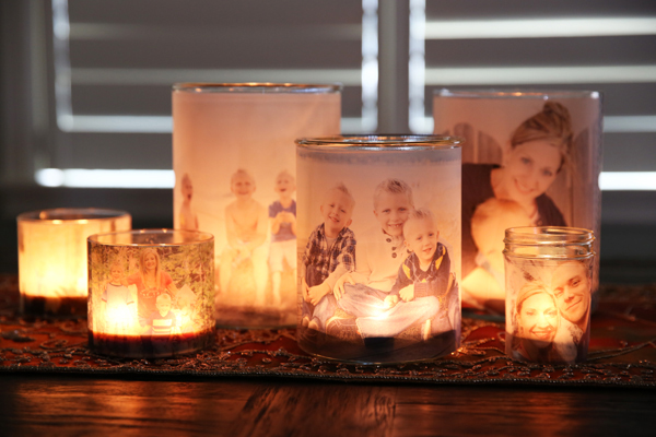 DIY photo candles craft