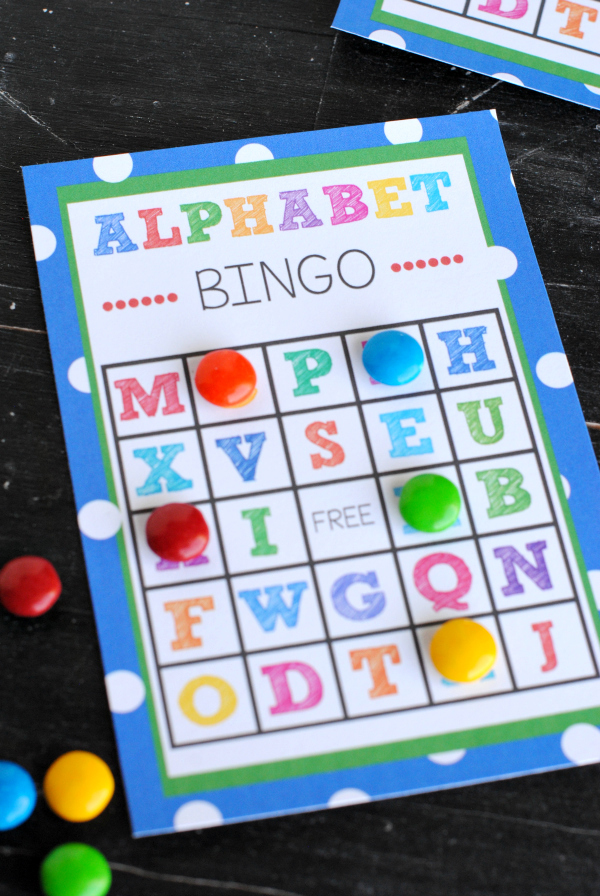 Printable alphabet bingo card