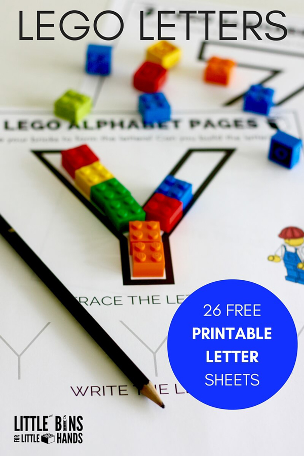 Printable letter templates and legos