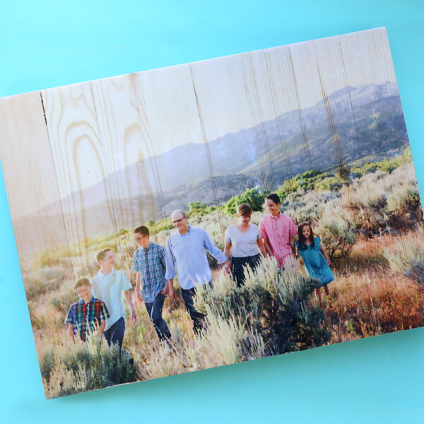 Wood pallet that a photo has been transferred onto