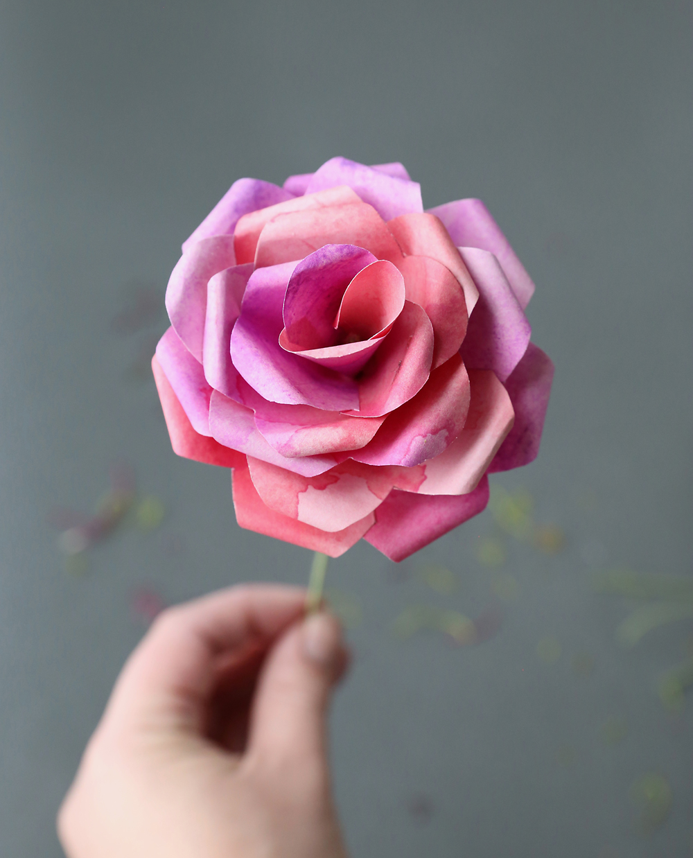Make Gorgeous Paper Roses With This Free Paper Rose Template It s 