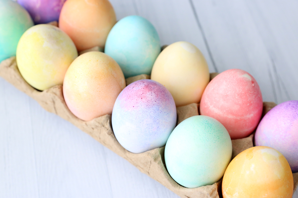 Pretty watercolor Easter eggs