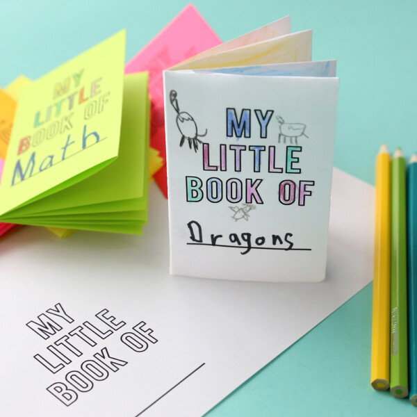 How to make a fun mini book from one sheet of paper! Easy foldables idea PLUS printable template.