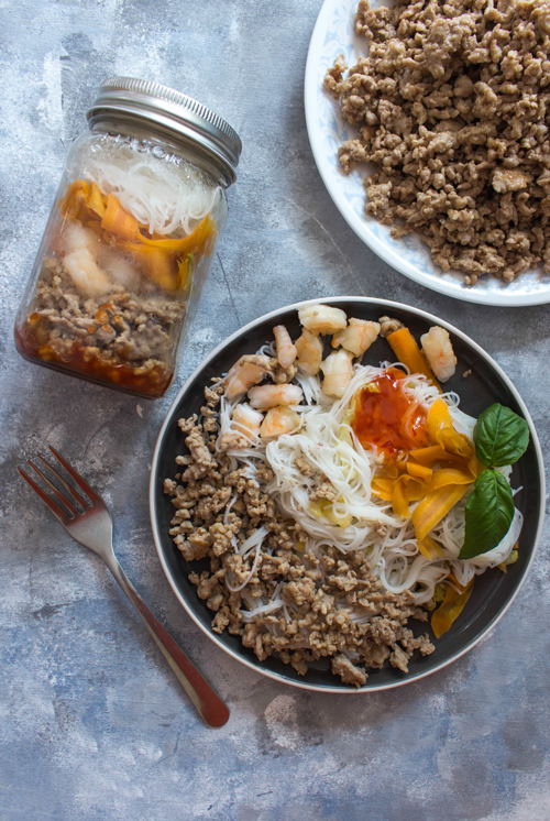 Spring roll in a jar