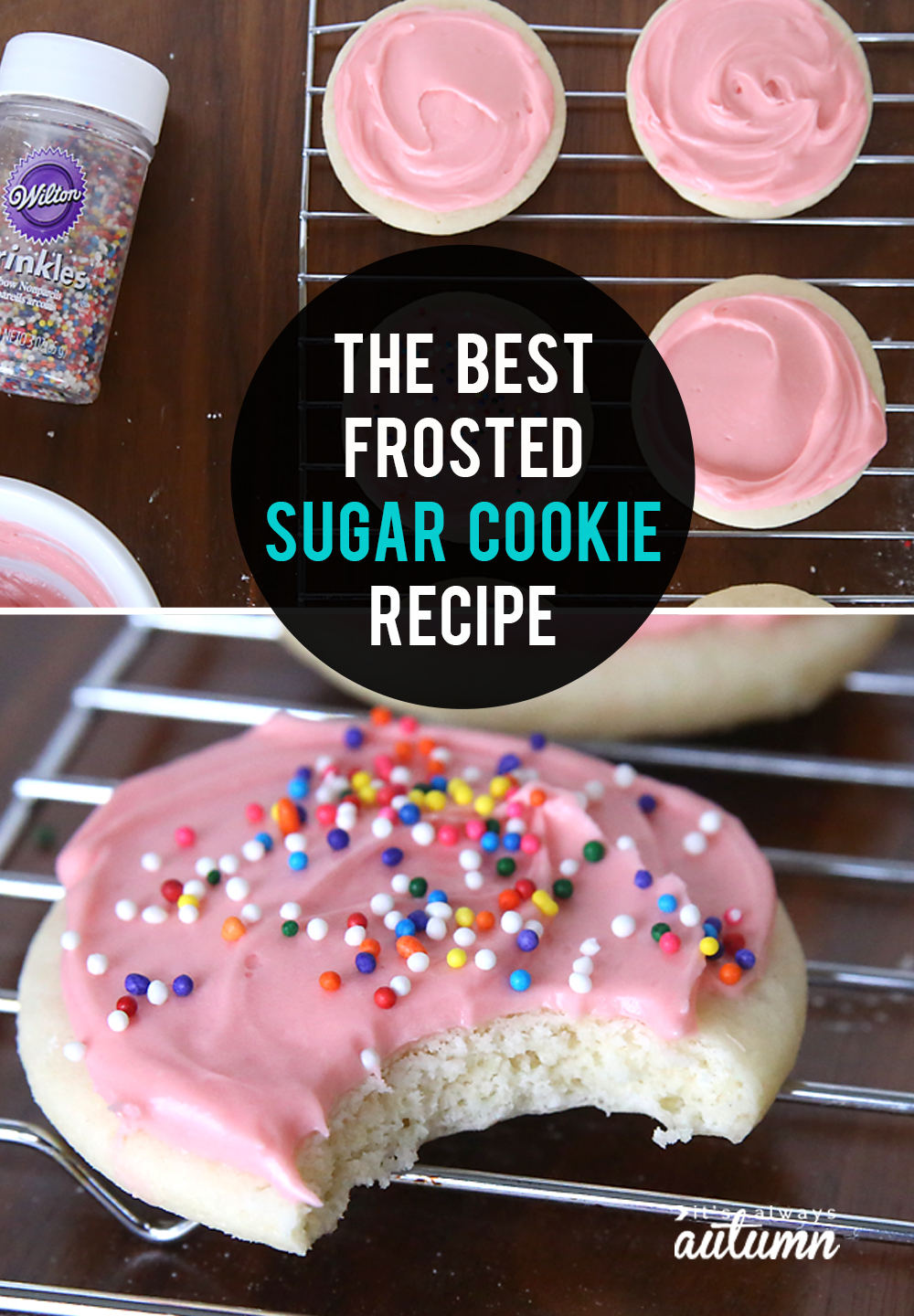 The very best soft sugar cookie + cream cheese frosting ...